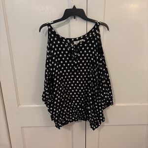 Black w/ white polka dots blouse